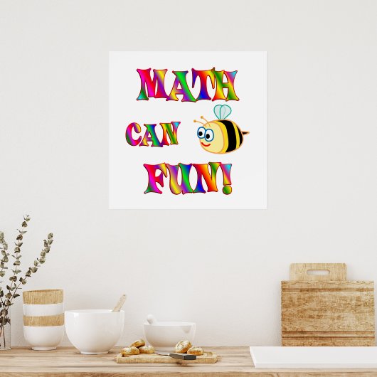 Poster Les maths sont amusantes (Cuisine)