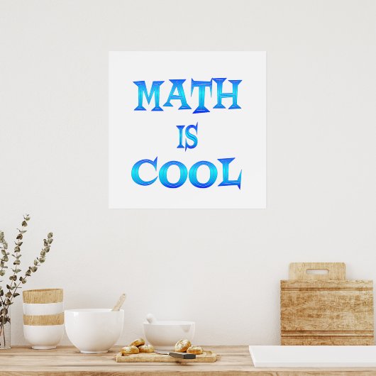 Poster Les maths sont Cool (Cuisine)