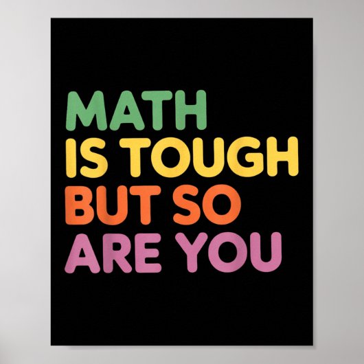 Poster Les Maths Sont Difficiles Mais Vous Aussi, Enseign (Devant)