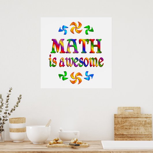 Poster Les maths sont géniales (Cuisine)