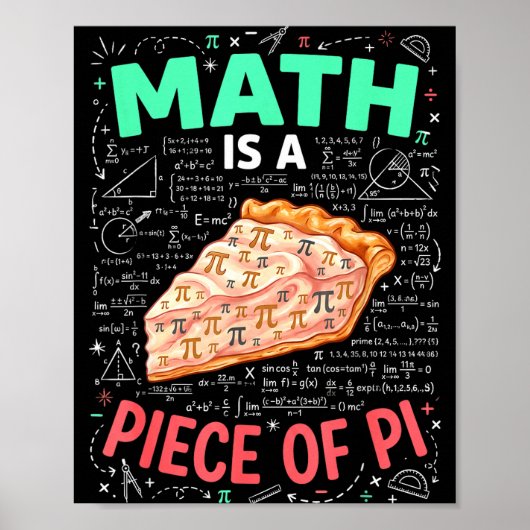 Poster Les Maths Sont Un Jeu D'Enfant - Pi Day & Amat (Devant)