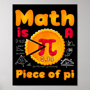 Poster Les Maths Sont Un Morceau De Tarte Bonne Fête Pi M
