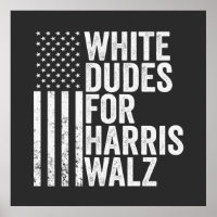 Les Mecs Blancs De Harris Walz Élection Du Drapeau