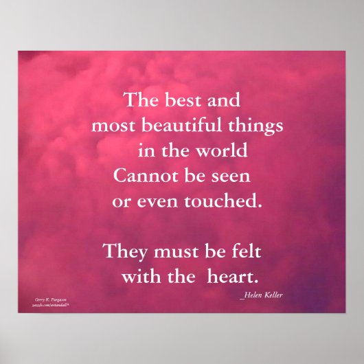 POSTER LES MEILLEURES...CHOSES DANS LE MONDE HELEN KELLER (Devant)