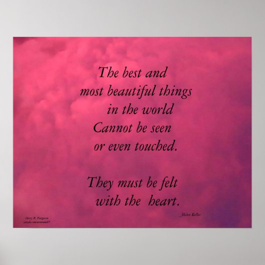 POSTER LES MEILLEURES...CHOSES DANS LE MONDE HELEN KELLER (Devant)