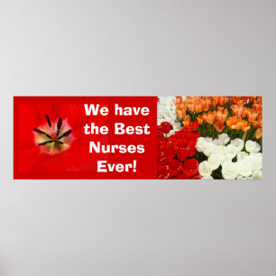 Poster Les meilleures fleurs de tulipe de bannière