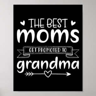 Poster Les Meilleures Moms Sont Promues À Grand-Mère Femm
