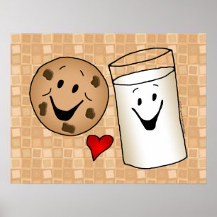 Poster Les meilleurs amis, les cookies aiment le lait