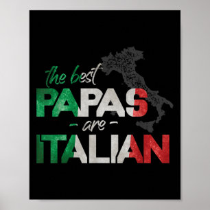 Poster Les Meilleurs Papas Sont Italien Drôle Italie Pays