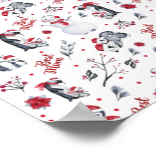 Poster Les Meilleurs Pingouins de Noël