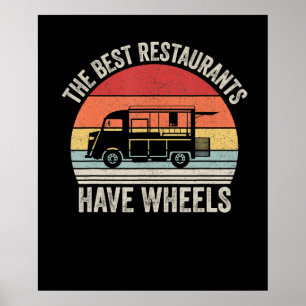 Poster Les meilleurs restaurants ont des roues   nourritu