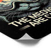 Poster Les Meowtains Appelent Les Ski De Snowboard Cat Ho (Coin)