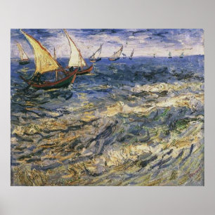 Poster Les mers aux Saintes-Maries par Vincent van Gogh