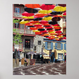 Poster Les merveilleux parapluies de Québec