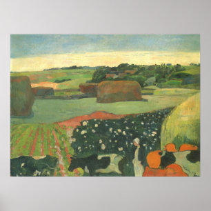 Poster Les meules en Bretagne par Paul Gauguin, Art ancie