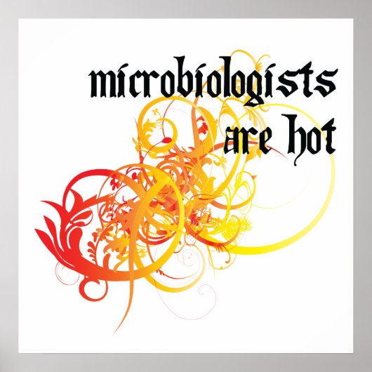 Poster Les Microbiologistes Sont Chauds (Devant)