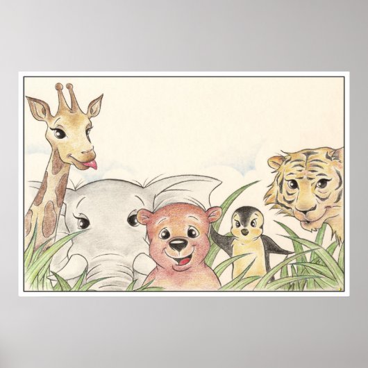 Poster Les mignons animaux (Devant)