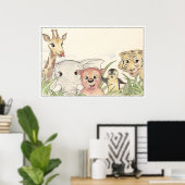 Poster Les mignons animaux (Bureau à domicile)