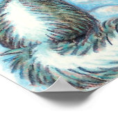 Poster Les mignons animaux construire un bonhomme de neig (Coin)