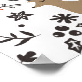 Poster Les mignons animaux motif de Noël (Coin)