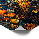 Poster Les mignons oiseaux en mosaïque (Coin)