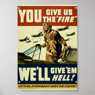 Poster Les militaires vintages leur donnent l'affiche