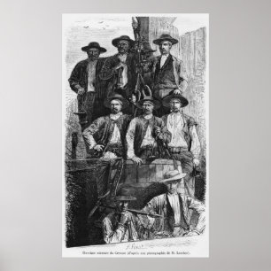 Poster Les mineurs de charbon du Creusot pendant la deuxi