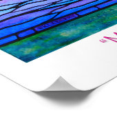 Poster "Les miracles se passent un par un" Bleuet rose (Coin)