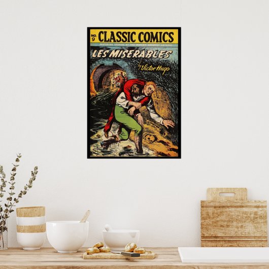 Poster Les Miserables Victor Hugo Couverture de la bande  (Cuisine)