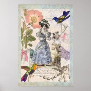 Poster Les modes de Paris Vintage Girly Décor