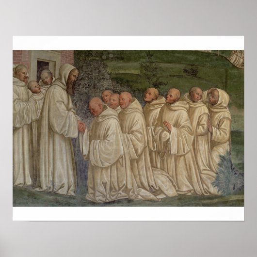 Poster Les moines bénédictins, de la vie de saint Benoît (Devant)