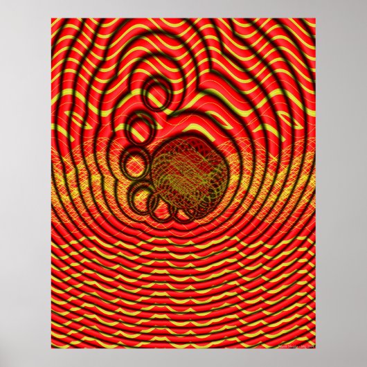 Poster Les Mollusques De Wireframe Rayonnent Les Bulles D (Devant)