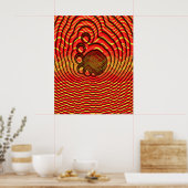 Poster Les Mollusques De Wireframe Rayonnent Les Bulles D (Cuisine)
