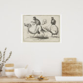 Poster Les monstres cachés par les singes d'Arent van Bol (Cuisine)