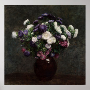 Poster Les monstres de Fantin-Latour dans un vase