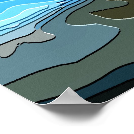 POSTER LES MONTAGNES (Coin)