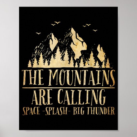 Poster Les montagnes appellent Space Splash Big Thunder (Devant)
