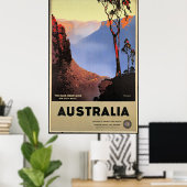 Poster Les Montagnes Bleues, Australie, (Bureau à domicile)