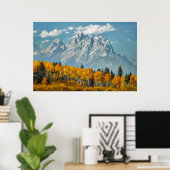 Poster Les montagnes du Grand Teton à l'automne (Bureau à domicile)