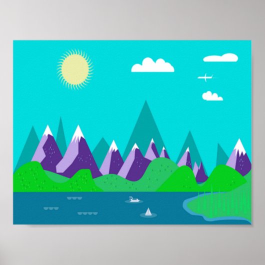 Poster Les montagnes du sommet de la glace (Devant)
