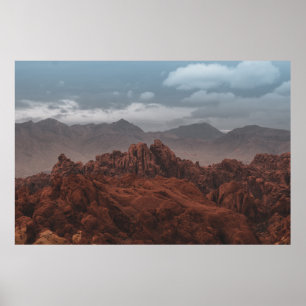 POSTER LES MONTAGNES ROCHEUSES SOUS LES SKIS GRIS