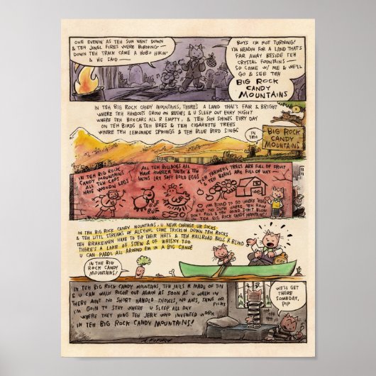 Poster Les monts Big Rock Candy (Devant)