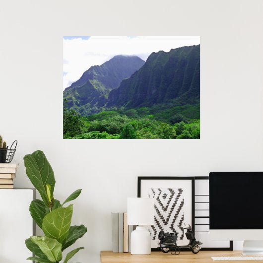 Poster Les monts Koolau (Bureau à domicile)