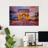 Poster Les monuments | Arc de Triomphe, Paris France (Bureau à domicile)