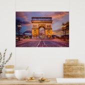 Poster Les monuments | Arc de Triomphe, Paris France (Cuisine)