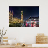Poster Les monuments | Big Ben la nuit (Cuisine)