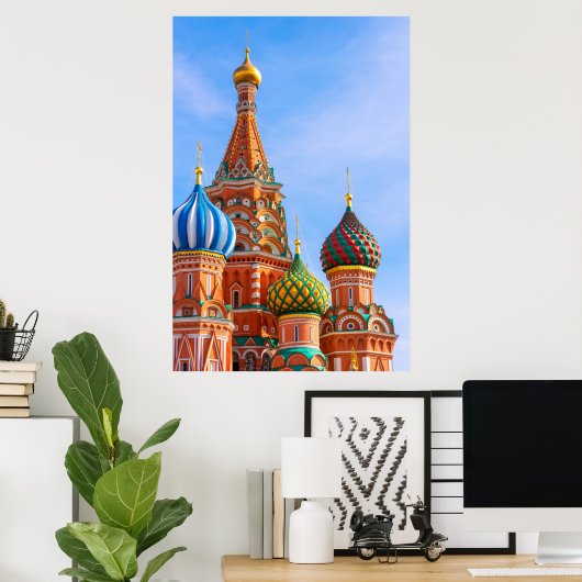 Poster Les monuments | Cathédrale Saint-Basile, Moscou (Bureau à domicile)