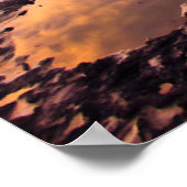 Poster Les monuments | Coucher de soleil de Taj Mahal (Coin)