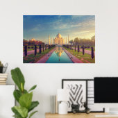 Poster Les monuments | Couleurs du Taj Mahal (Bureau à domicile)