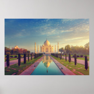 Poster Les monuments Couleurs du Taj Mahal
